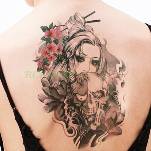 Waterproof Temporary Tattoo Sticker large skull and handsome men tatto stickers flash tatoo fake tattoos for girl women