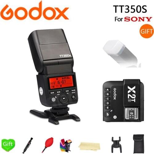 Godox Flash TT350 TT350S GN36 2.4G TTL Camera Flash Speedlite for Sony Cameras free shipping+X1T-S Trigger Transmitter +Gift