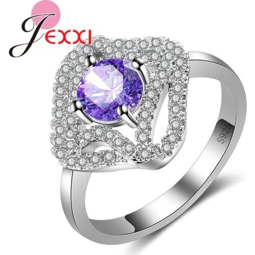 High Quality Fashion Proposal Rings 925 Sterling Silver Plain Wedding Bands Jewelry Gift Engagement Promise Ring Women