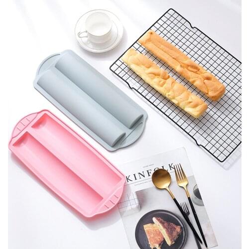 1PC Silicone Bread Baking Mould Long Loaf Cookie Baguette Mold Non Stick Bake Tray Home Kitchen DIY Baking Supplies