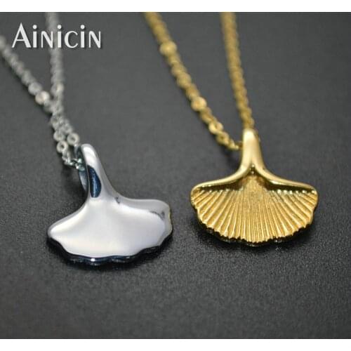 1pc 316L Stainless Steel Mermaids Tail Shell Shape Pendants Gold Silver Plating Fashion Women Chain Necklace Birthday Gift