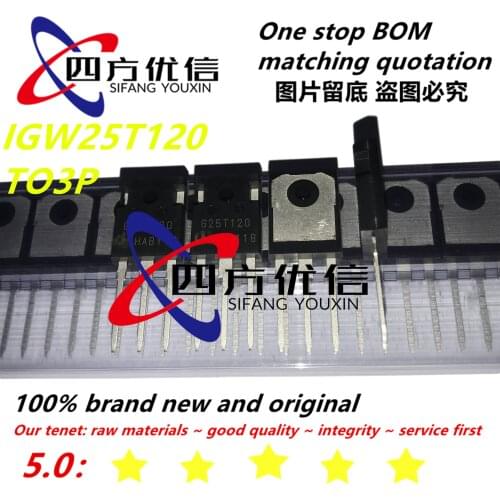 100% new original (10PCS) IGW25T120 G25T120 25A 1200V TO247