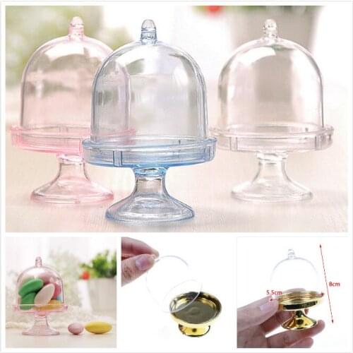 2Pcs/Lot New Styles Clear Plastic Tray Gift Candy Boxes Wedding Favor Sweet Case Party Decoration