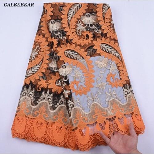 2020 New Arrival African Lace Fabric Embroidery French Mesh Lace Fabric With Guipure Cord Milk Silk Lace For Party Dress S1995