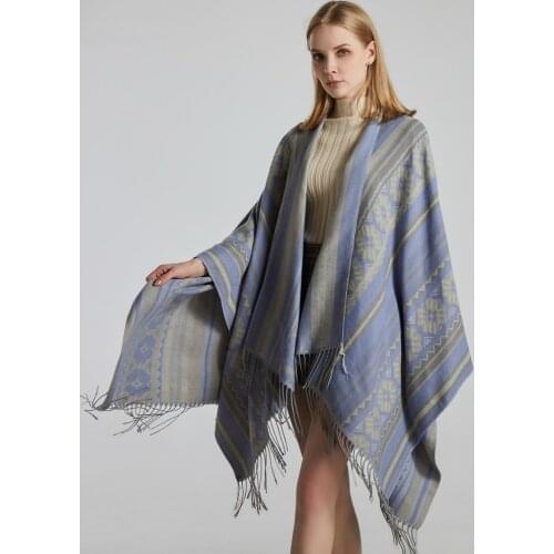 2020 Autumn Winter Plus Size Warm Print Ponchos And Capes For Women Oversized Shawls Wraps Cashmere Pashmina Femme Bufanda