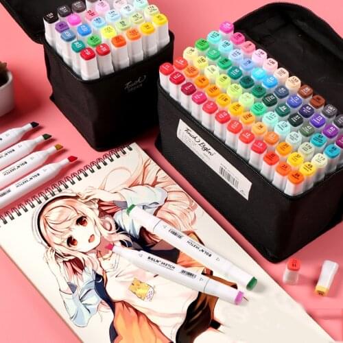 30/40/60/80 color marker pen hand-drawn animation design student beginners retro colored pencils art supplies