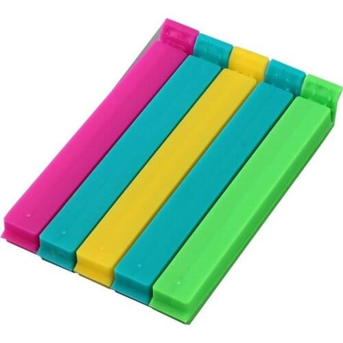 2018 new brand 5pcs Food Snack Storage Seal Sealing Bag Clips Sealer Clamp Plastic Tool