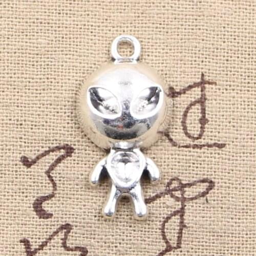 5pcs Charms Alien Et 31x15mm Antique Making Pendant fit,Vintage Tibetan Silver color,DIY Handmade Jewelry