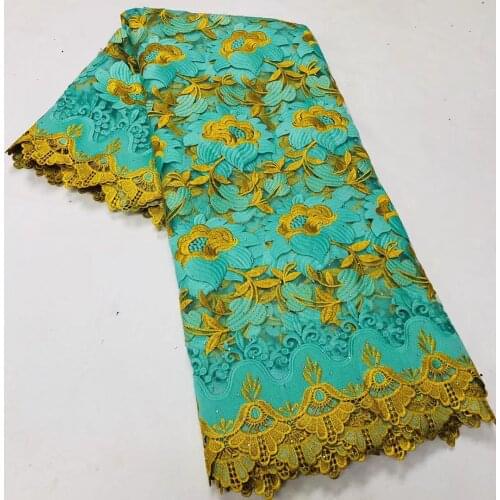 African lace fabric 2021 high quality lace royal blue french african guipure lace cord lace with stones for wedding 5yards