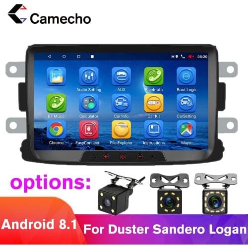 Camecho 2din Car Radio 8''Android 8.1 Car Multimedia Player GPS Wifi Mirrorlink For Renault Sandero Duste Logan Dokker Autoradio