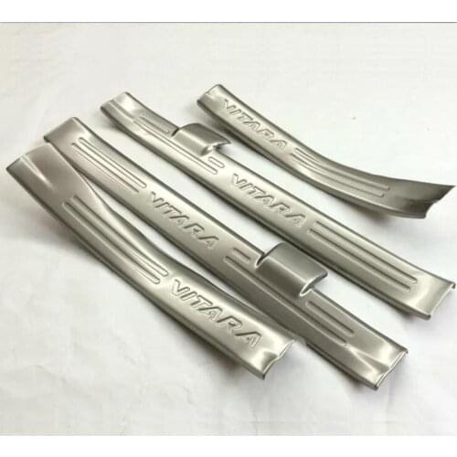 Car styling High Quality Stainless Steel internal Scuff Plate/Door Sill Door Sill for for Suzuki Vitara 2015-2017 Paint