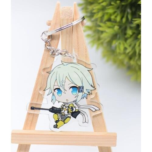 WL098 Sword Art Online Keychain Acrylic Cartoon Keyring Accessories