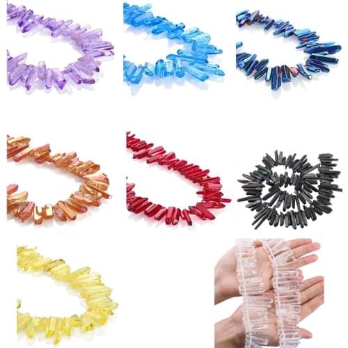 N7MF Irregular Shaped Crystal Healing Tumbled Chip Stone Beads for Jewelry Making