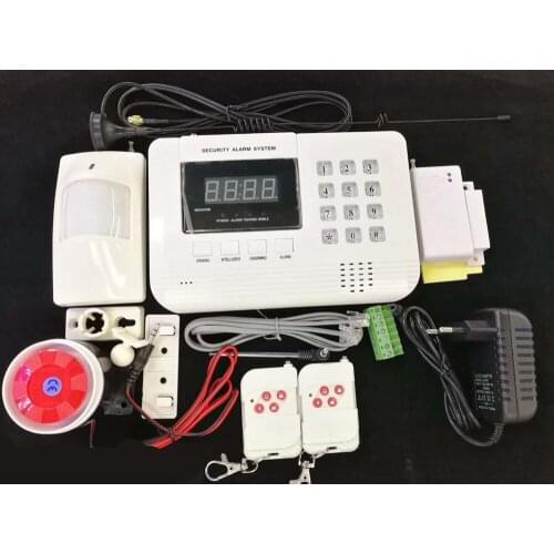 Dual Network Wireless LCD GSM PSTN Home Security Alarm System