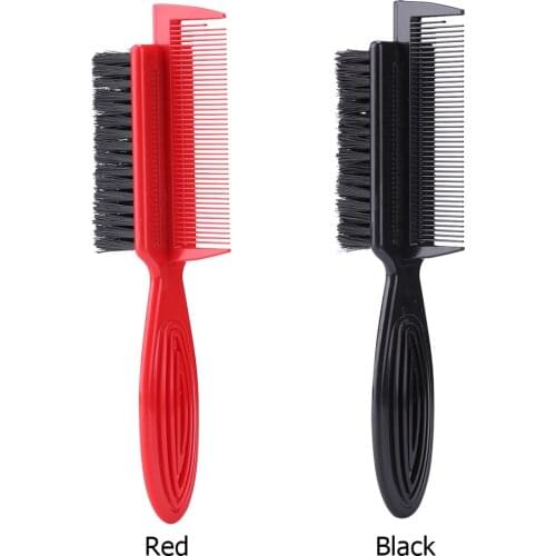 Double Sided Edge Control Hair Comb Styling Eyebrow Brush Hairdressing Tool Styling Steel Pin Barber Brush Haircut
