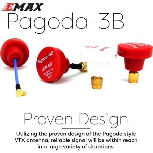 RC Antenna,EMAX Pagoda 3B by Maarten Baert VTX Antenna Pagoda Pro pagoda 2 mmcx Antena FPV for RC Quadcopter