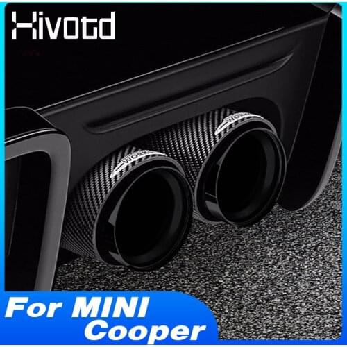 Hivotd Muffler Tail Pipe Carbon Fiber Exhaust Tip Exterior Accessories Car Refit Parts For Mini Cooper F54 F55 F56 F57 R55 R56