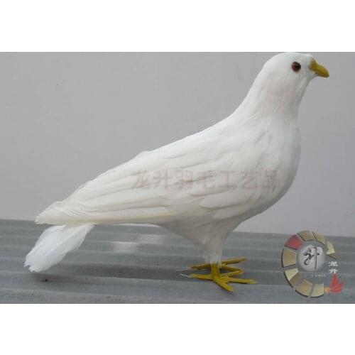 Simulation pigeons toy polyethylene & furs standing peace dove doll gift about 35cm 2295