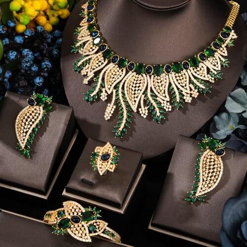 Kellybola Jewelry High-Quality Exclusive Fashion Luxury Zircon 4PCS Set Womens Goldfish Banquet Jewelry Accessories 2021
