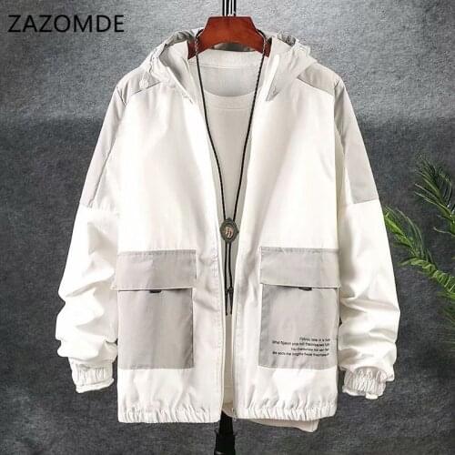 Jackets Men Printed Zipper All Match Simple Thin Mens Jacket Korean Style Daily Long Sleeve Sunscreen Males Tops Fashion