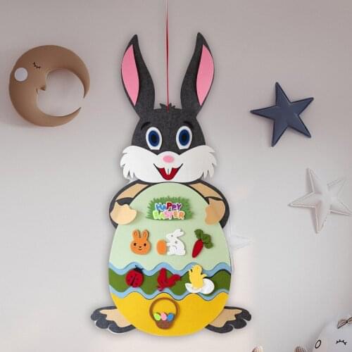 89*51cm Easter bunny diy pendant home accessories childrens handmade felt DIY decorations stickers christmas home decoration