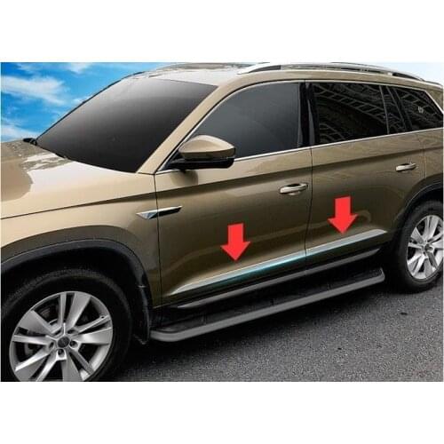 Fit For Skoda Kodiaq 2017-2018 High quality Stainless Door Body Molding Cover Trim Strips 4pcs