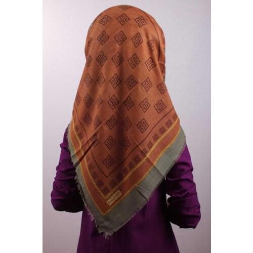 POLOİST PATTERNED LINEN LİNA SCARF-DESEN-01-RENK-03