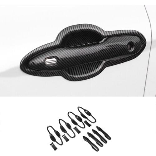 QHCP ABS Exterior Door Handle Bowl Frame Stickers Trim Outer Door Handle Cover Decoration Auto Accessories For Toyota Camry 2018
