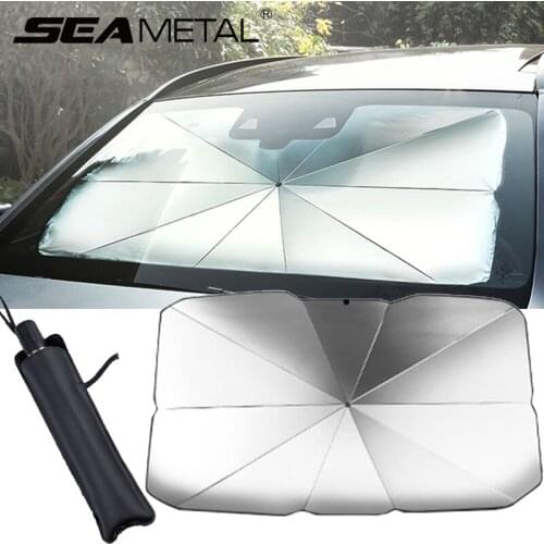 Car Sunshade Cover Interior Auto Windshield Windscreen Summer Car Sun Shade Cover Front Window Parasol UV Protector Accessories