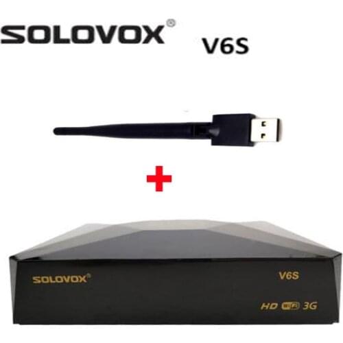 5PCS SOLOVOX V6S Satellite TV Receiver DVB S2 Support M31U Xtr am Card Shaing Brazil IKS Decoder USB WiFi 3G PowerVU