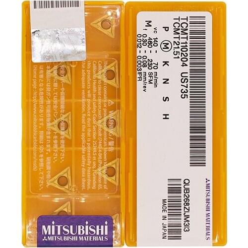 TCMT110204 US735 100% Original carbide insert with the best quality 10pcs/lot free shipping