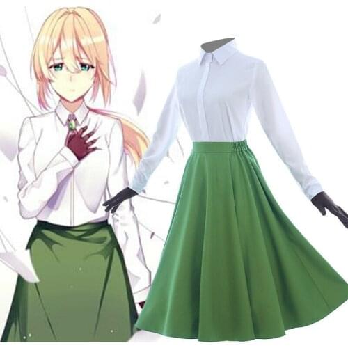 Violet Evergarden Auto Memory Doll Cosplay Costume Men Women Tops + Skirt Uniform Sets Japan Anime Halloween Christmas C75M228