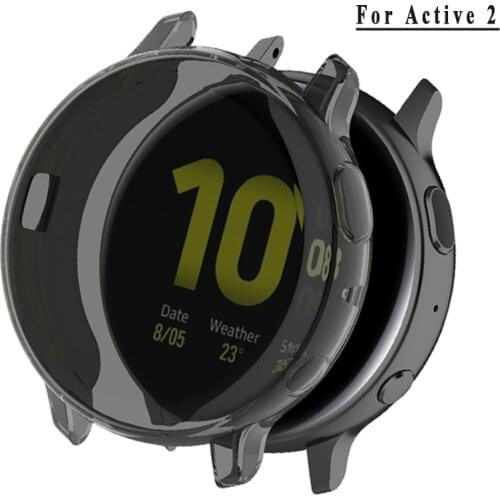 Protector Case for Samsung Galaxy Watch Active2 44/40mm Cover for Active 2 44mm Band TPU soft Silicone Bumper Protective shell