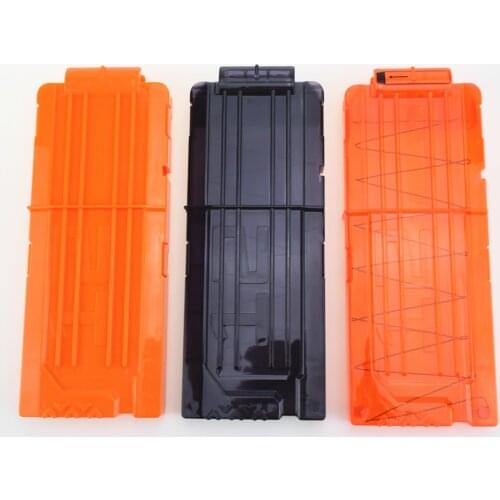 12 Reload Clip Magazines Round Darts Replacement Plastic Magazines Toy Gun Soft Bullet Clip Orange For Nerf N-Strike Elite