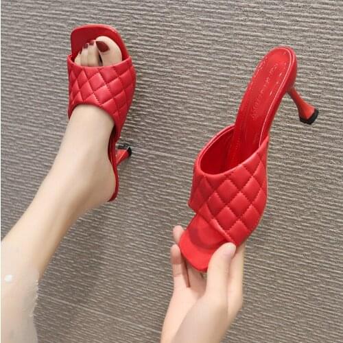 2021 Summer Heel High Heels Sandals Lady Pumps Classics Slip on Shoes Sexy Women Party Shoes Wedding Slingbacks Size 35-41