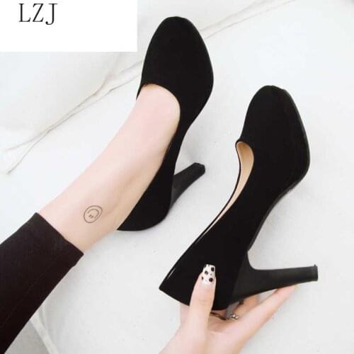 2021 New Woman Pumps Autumn Thick Heel Shoes Ol High-heeled Shoes Female The Trend of Ultra High Heels Female Shoes