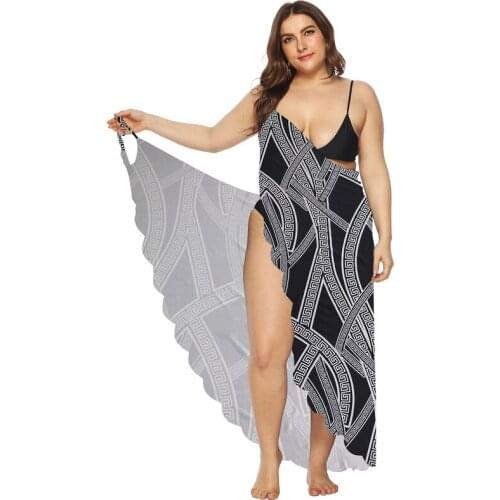 Plus Size Dresses for Women 2021 Autumn Beach Cover Up Ladies Fashion Large Long Maxi Black Party Vintage Dresses Large 4XL 3XL