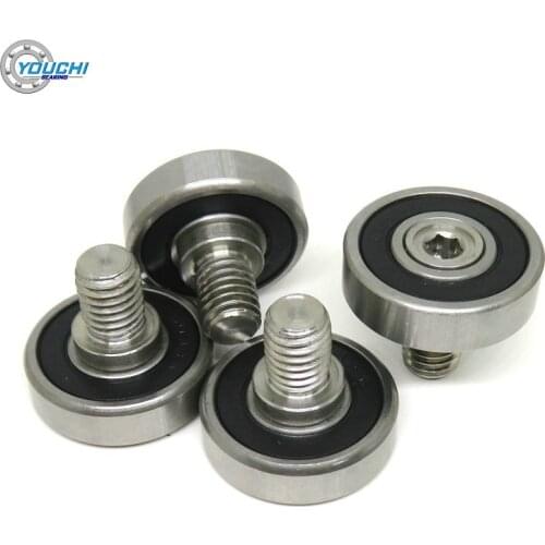 1pcs OD 24mm Screw Roller With Stainelss Steel M8 Thread and 609RS Bearing JS60924-7C3L10M8 Door & Window Metal Guide Wheels