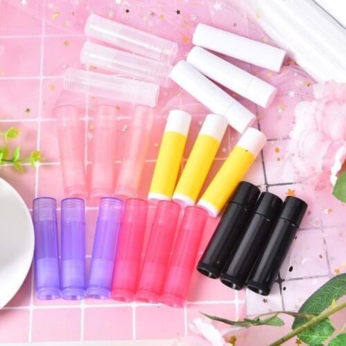 2020 1pc 5g Lipstick Tubes Candy Colors Lip Tubes Containers Transparent Empty Plastic Lip Balm Tubes Lipstick Case