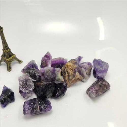 Quality Natural Chunks Purple Fluorite Raw Gemstone Ornament Cane Decoration Stone Purple Collection Stones Crystals Mineral