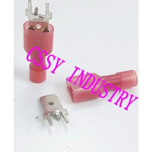 200piece/bag With locating Double Crimp Nylon Full-insulating Female Circuit board inserting terminl 22-18AWG(0.5-1.5mm2)