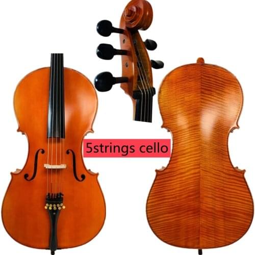 Strad Style SONG Brand Maestro 5strings 4/4 cello,rich,bigger sound #9003