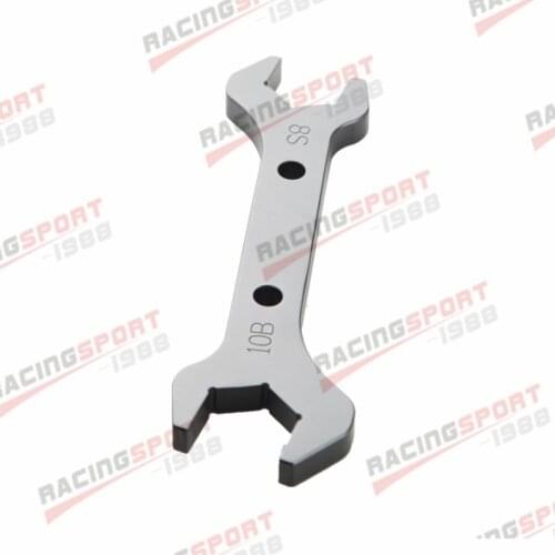 8AN -8 AN8/ 6AN -6 AN6 Double Ended Wrench Spanner CNC Billet Aluminum Black