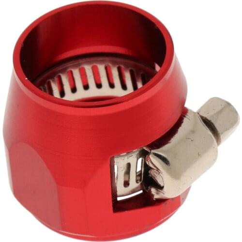 AN10 Hose End Anodized Finish Fuel Oil Water Line Clip Clamp Fitting Red