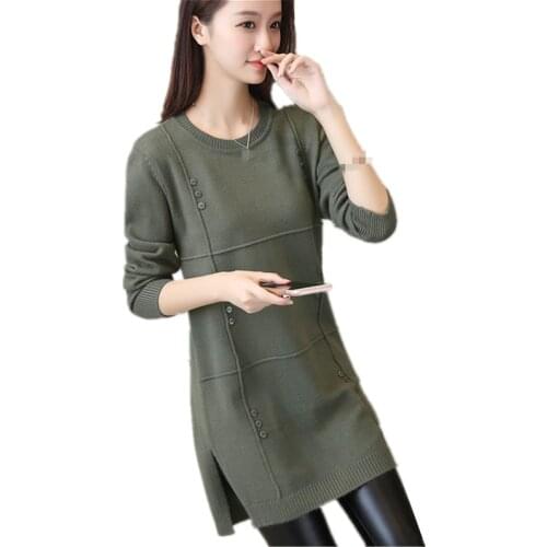 B3809 autumn winter 2020 new fashion womens wear pullover sweater loose knit long sleeve coat cheap wholesale