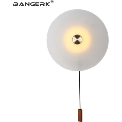 BANGERK Nordic Modern LED Wall Lamp Loft Style Sconce Wall Lights Bedside Pull Switch Home Decor Indoor Lighting Fixtures