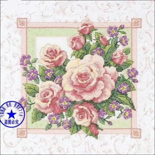 FREE delivery Top Quality popular counted cross stitch kit Sunset rose peony DIM 13137