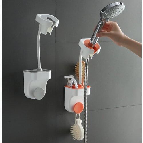 Shower Holder Punch Free Strong Stickiness Plastic Hair Dryer Stand Holder Bathroom Products Faucet Extenders Merchandises
