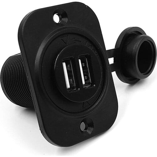 Car and motorcycle modified waterproof 12V high quality cigarette lighter holder GPS mobile phone dual USB charger