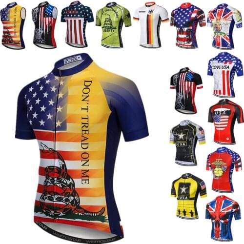Don't Tread On Me Cycling Jersey Men Summer Cycling Clothing Tops Short Sleeve MTB Bike Jersey Breathable Bicycle Shirt Maillot